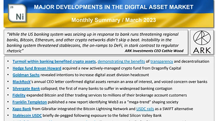 Major developments in digital assets, March 2023