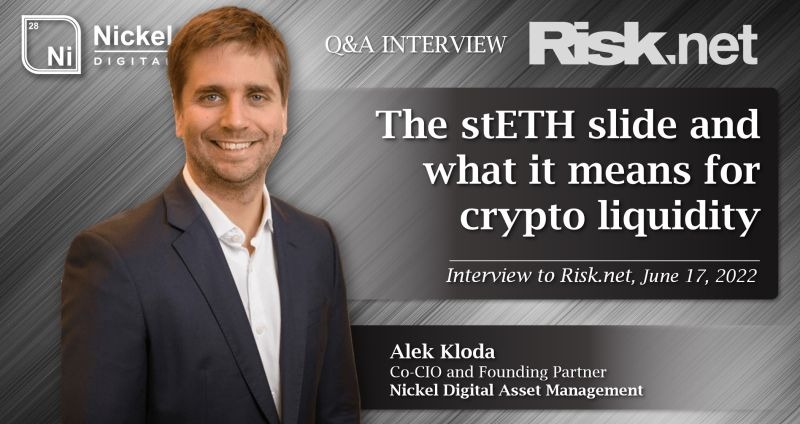 The stETH slide and what it means for crypto liquidity